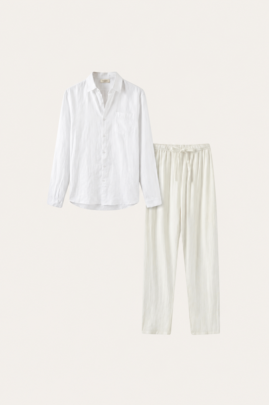 Bellagio Linen Set Long Sleeve White