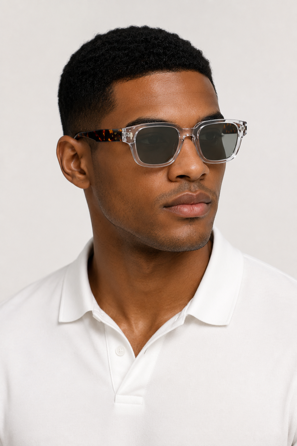 Cobalt Lucent Transparent Leopard