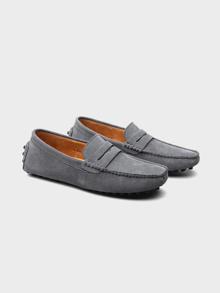 Men's Suede Penny Loafer Slip-On Casual Shoes