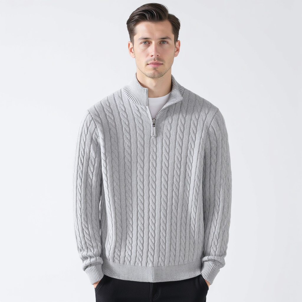 Eamon™ | Classic Knitted Half-Zip Sweater