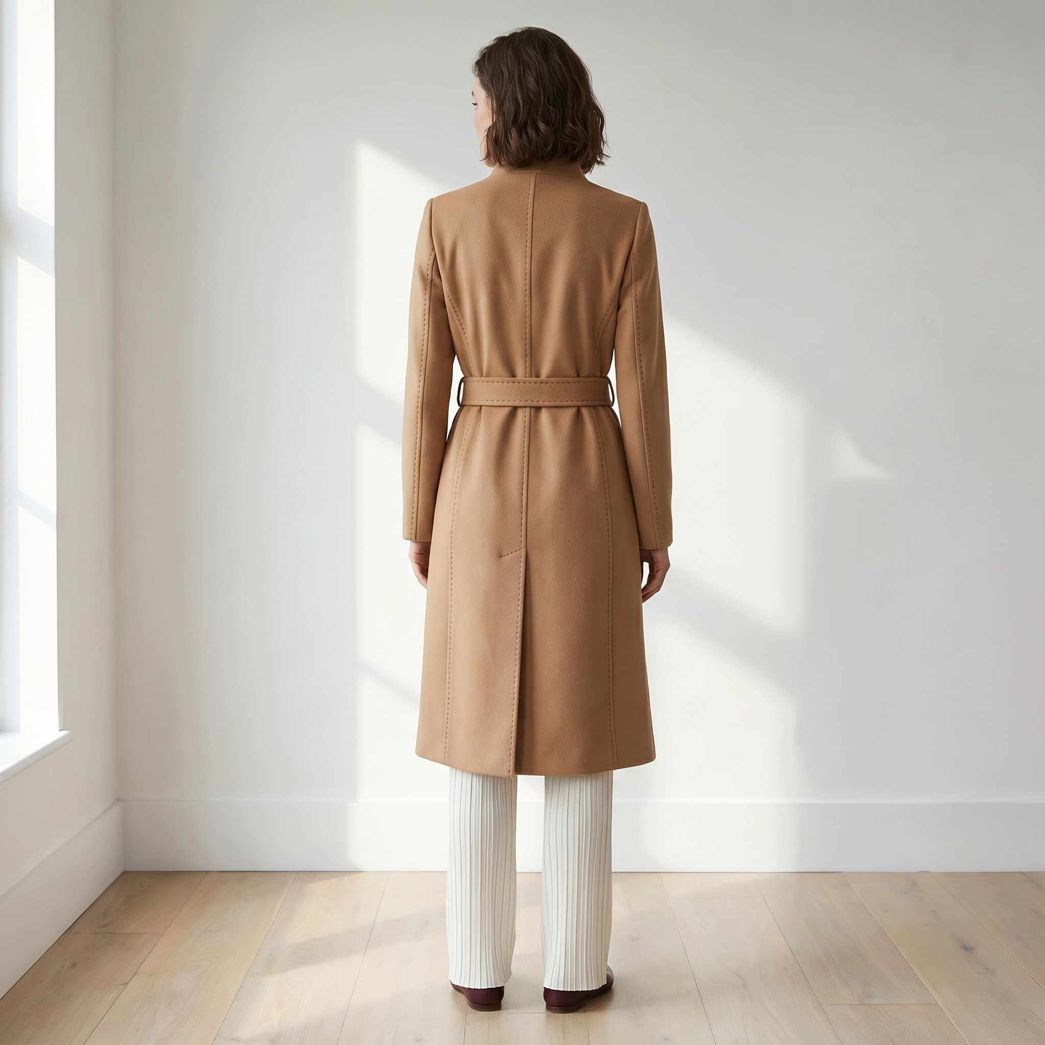The Elara | 100% Pure Cashmere Maxi Coat - Camel
