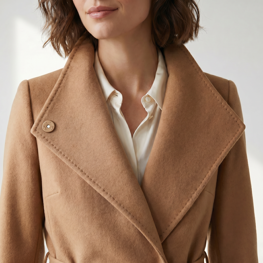 The Elara | 100% Pure Cashmere Maxi Coat - Camel