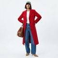 The Hampstead | Wool Single-Breasted Tailored Coat - Red