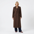 The Piccadilly | Premium Wool &amp; Cashmere Ankle-Length Relaxed Coat Chocolate Brown