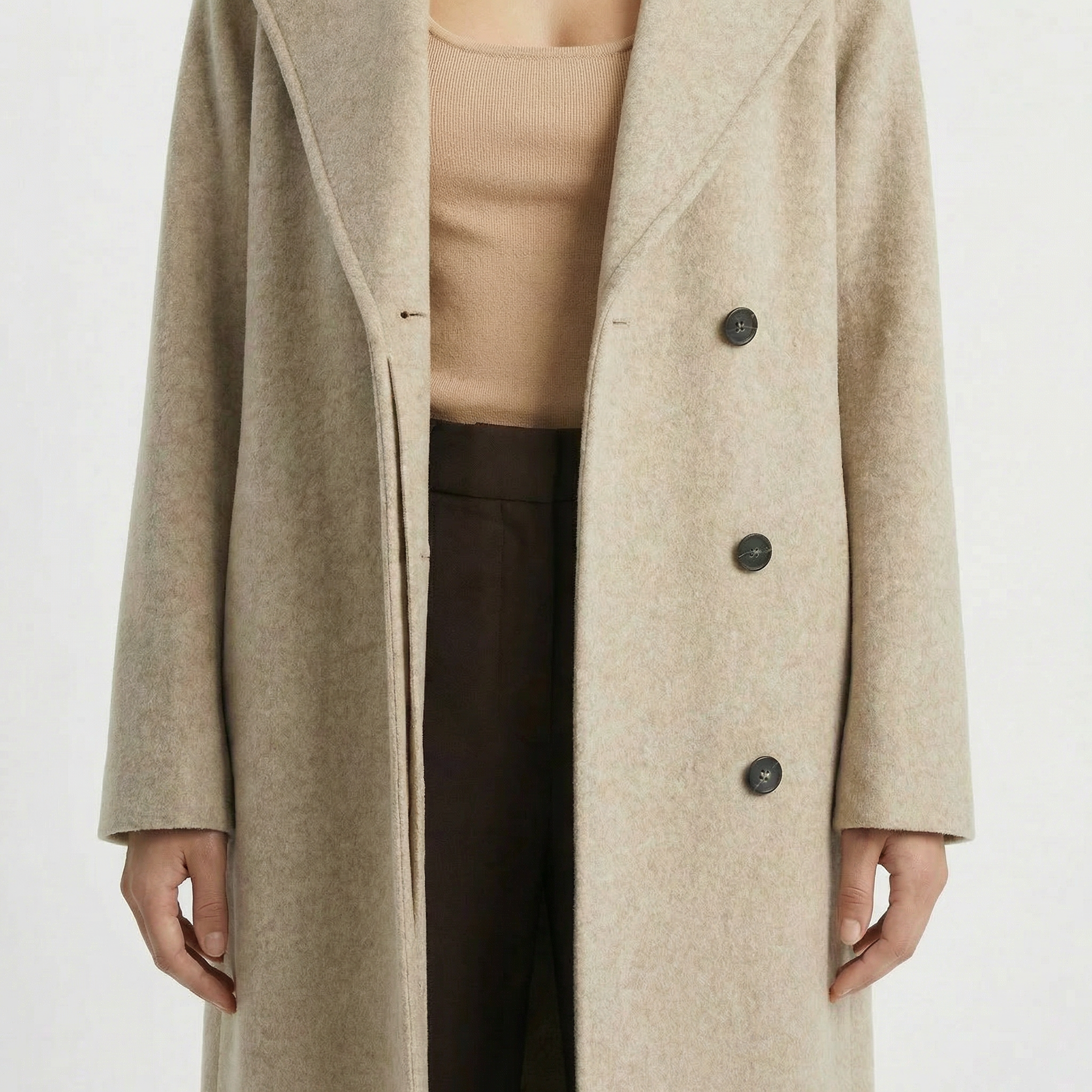 The Piccadilly | Premium Wool & Cashmere Ankle-Length Relaxed Coat - Oatmeal