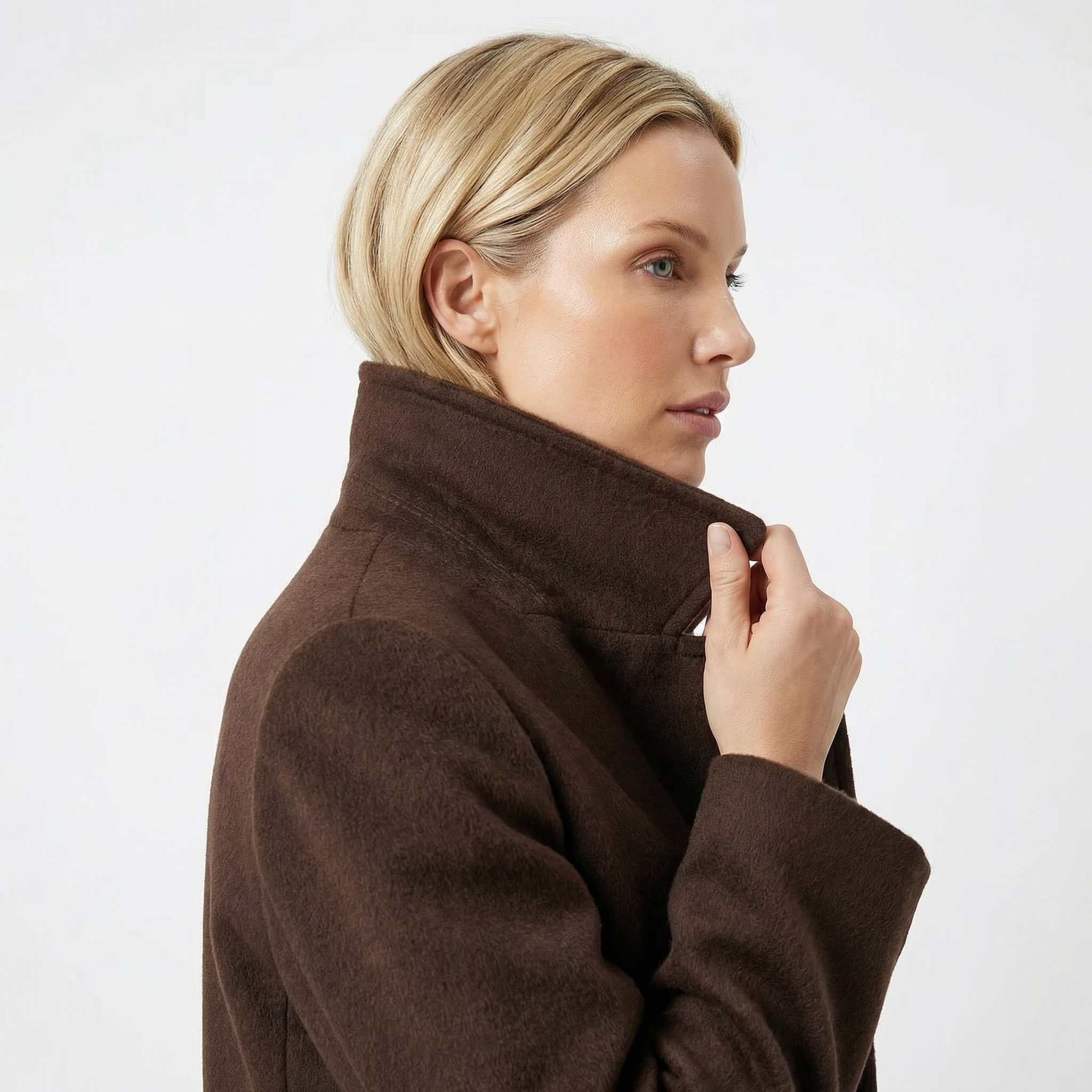 The Piccadilly | Premium Wool &amp; Cashmere Ankle-Length Relaxed Coat Chocolate Brown