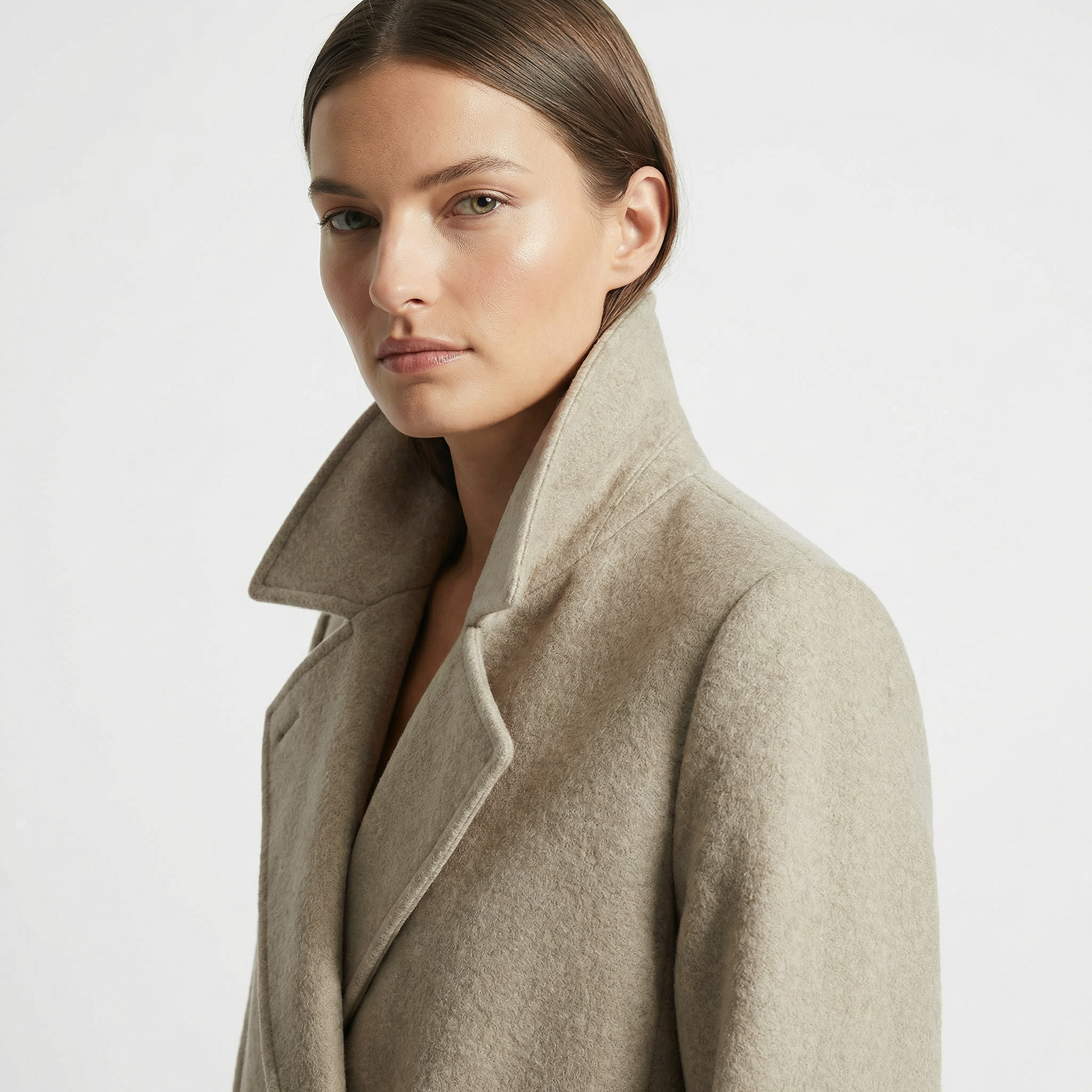 The Piccadilly | Premium Wool & Cashmere Ankle-Length Relaxed Coat - Oatmeal