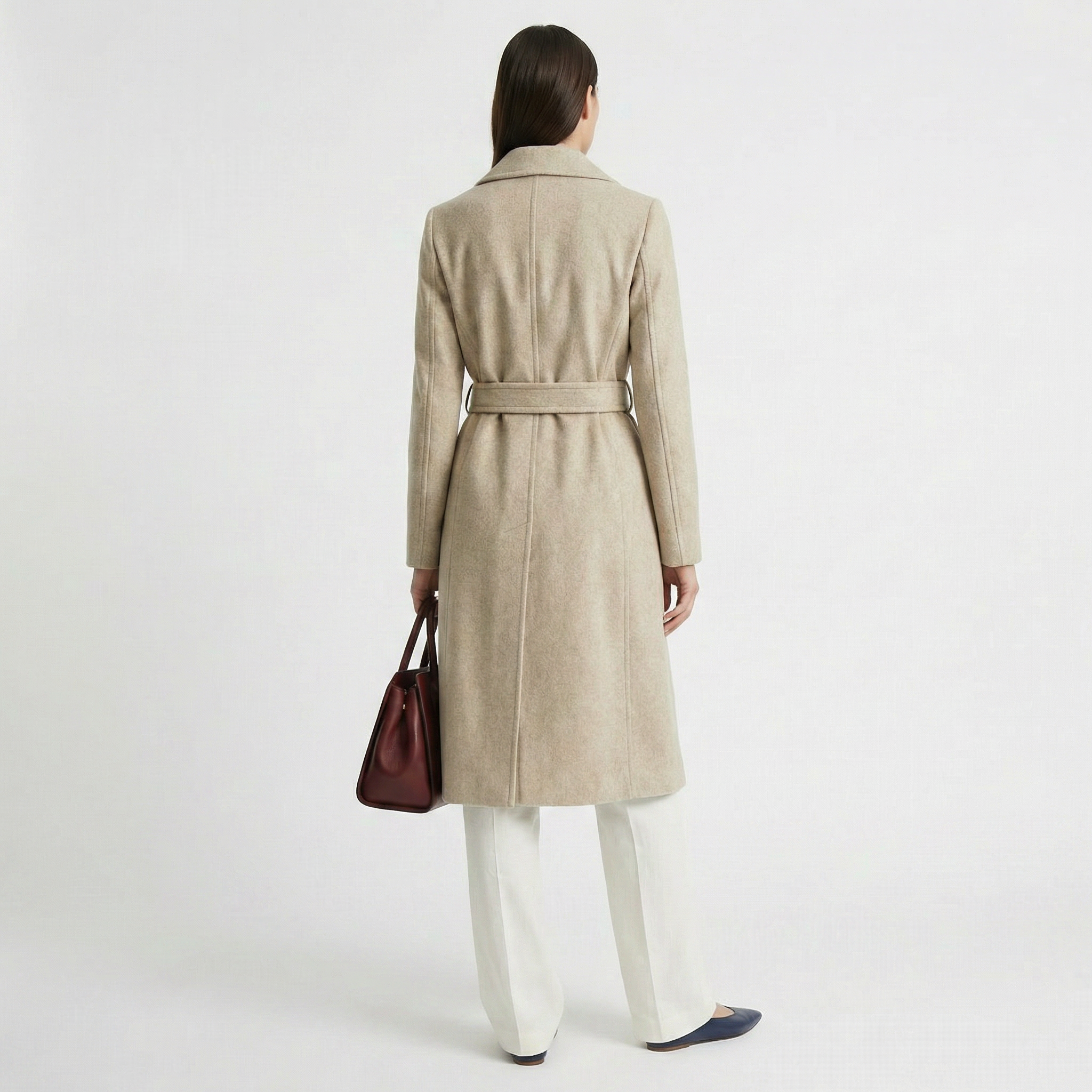 The Marylebone | Premium Wool & Cashmere Blend Lined Double-Breasted Coat - Oatmeal