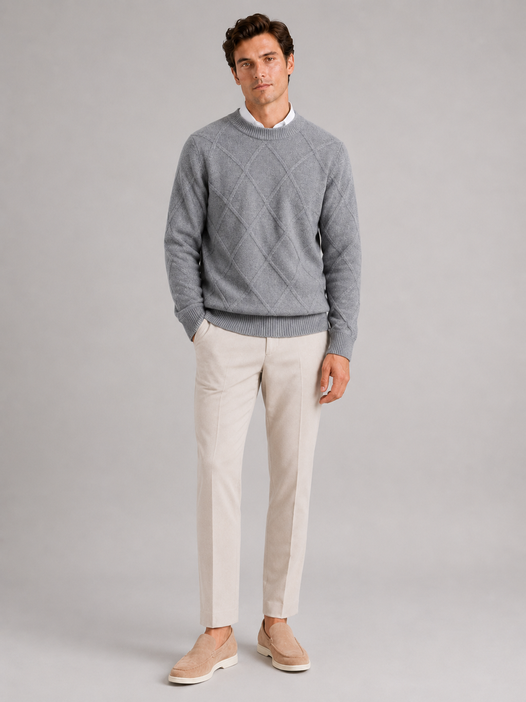 Truman | Cable-Knit Crew Neck Pullover