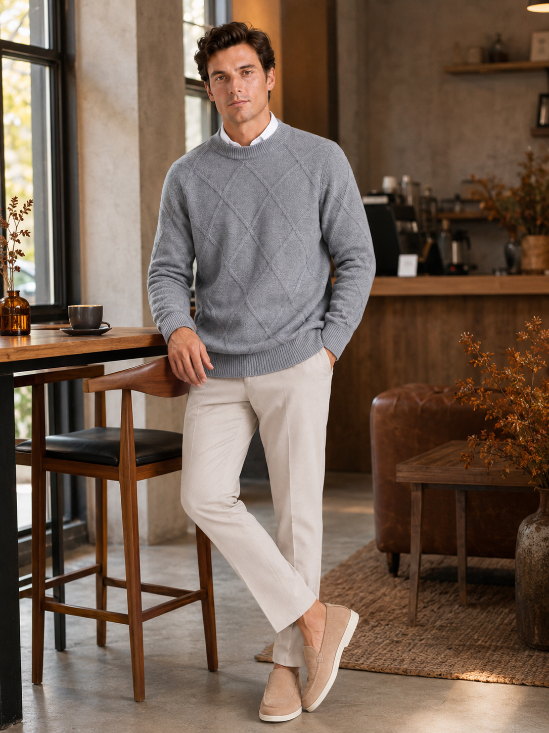Truman | Cable-Knit Crew Neck Pullover