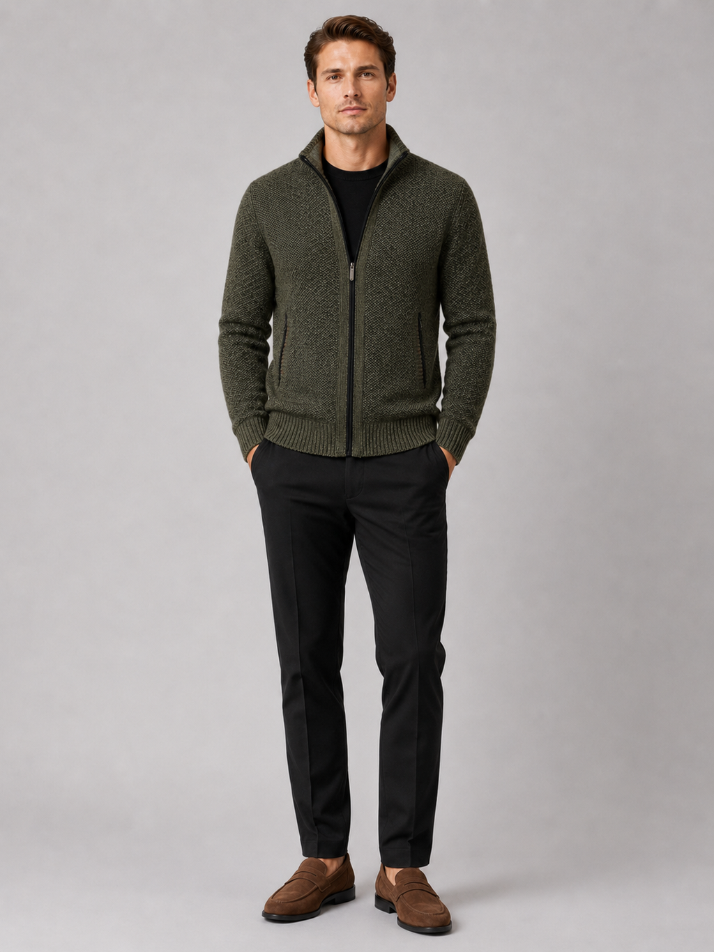 Ashton | Full-Zip Fleece Cardigan