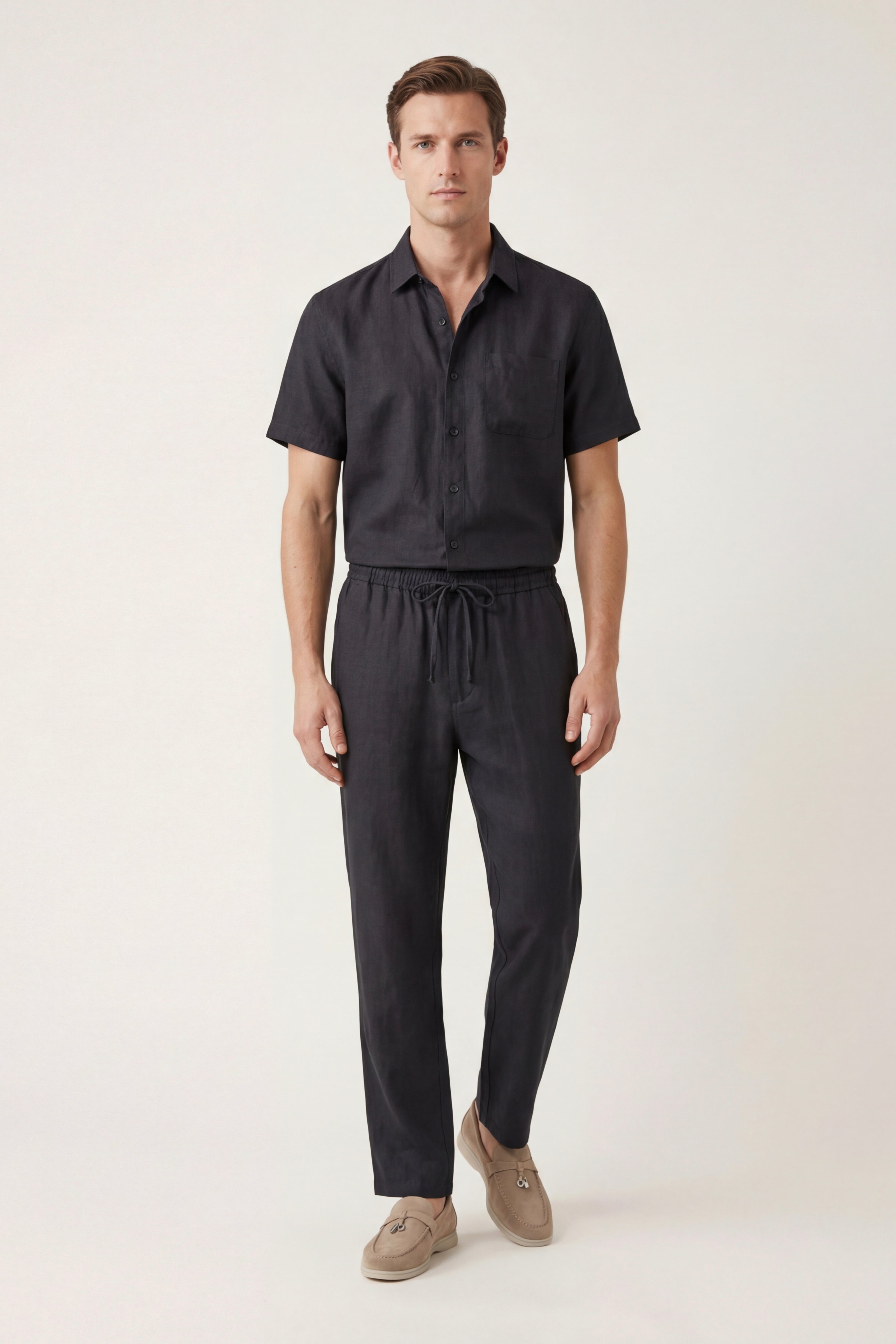 Trento Linen Set Black/Black