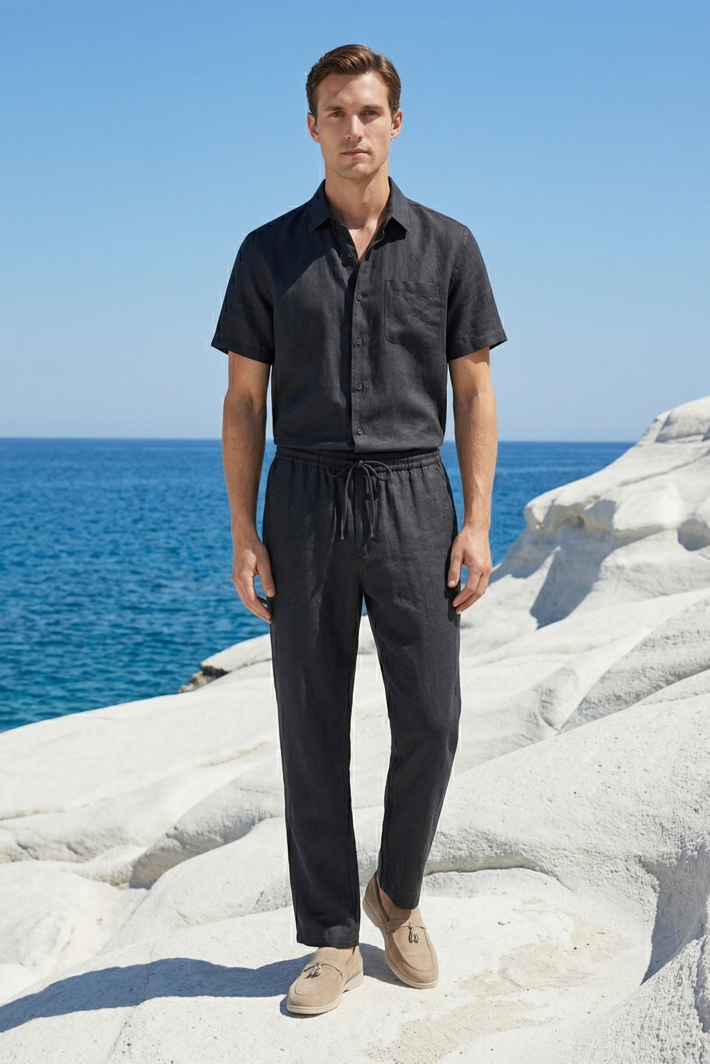 Trento Linen Set Black/Black