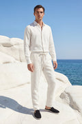 Bellagio Linen Set Long Sleeve White