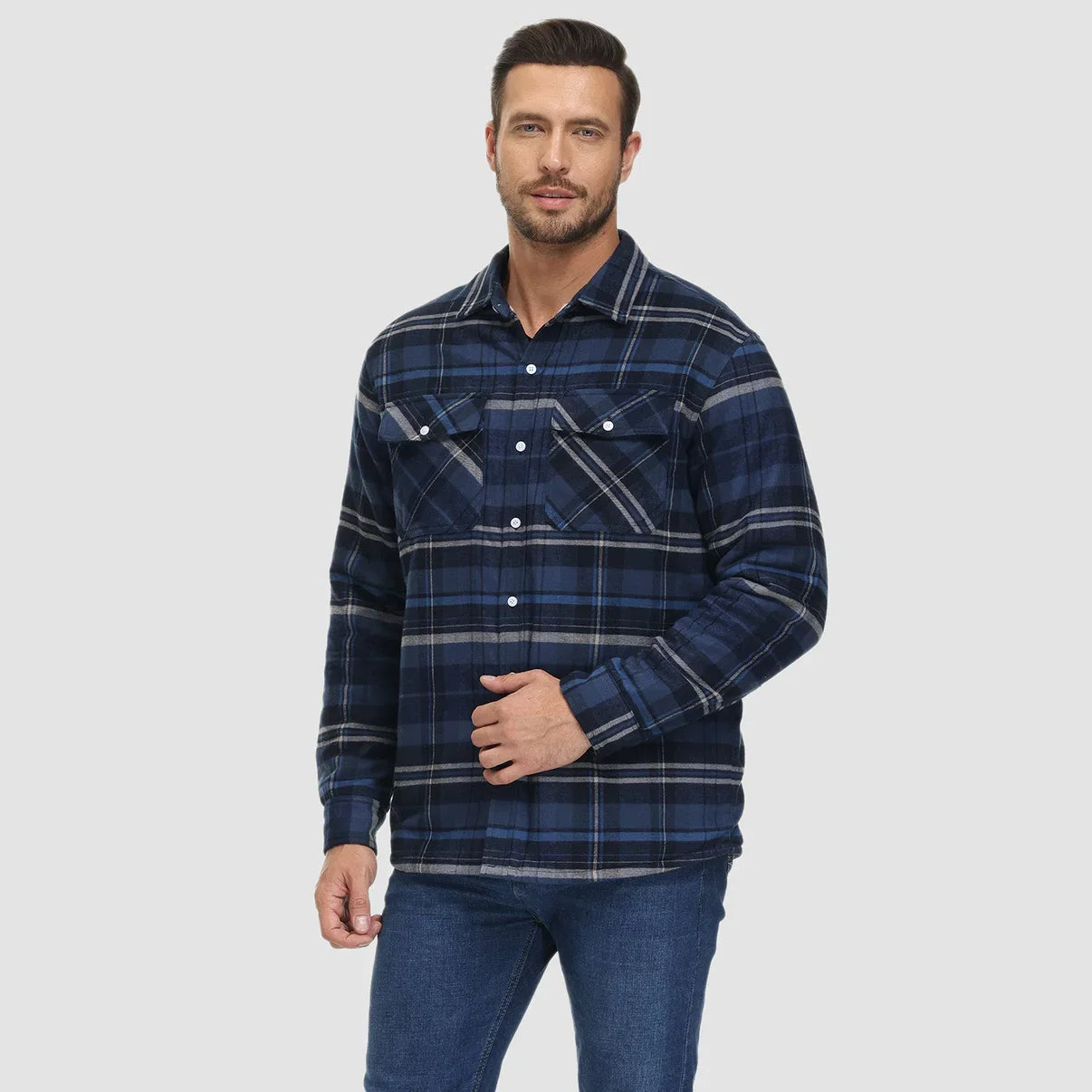 Arvid™ | Lined Checked Shirt Jacket