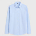 Men's Breathable Cotton Long-Sleeve Shirt with Structured Collar 0