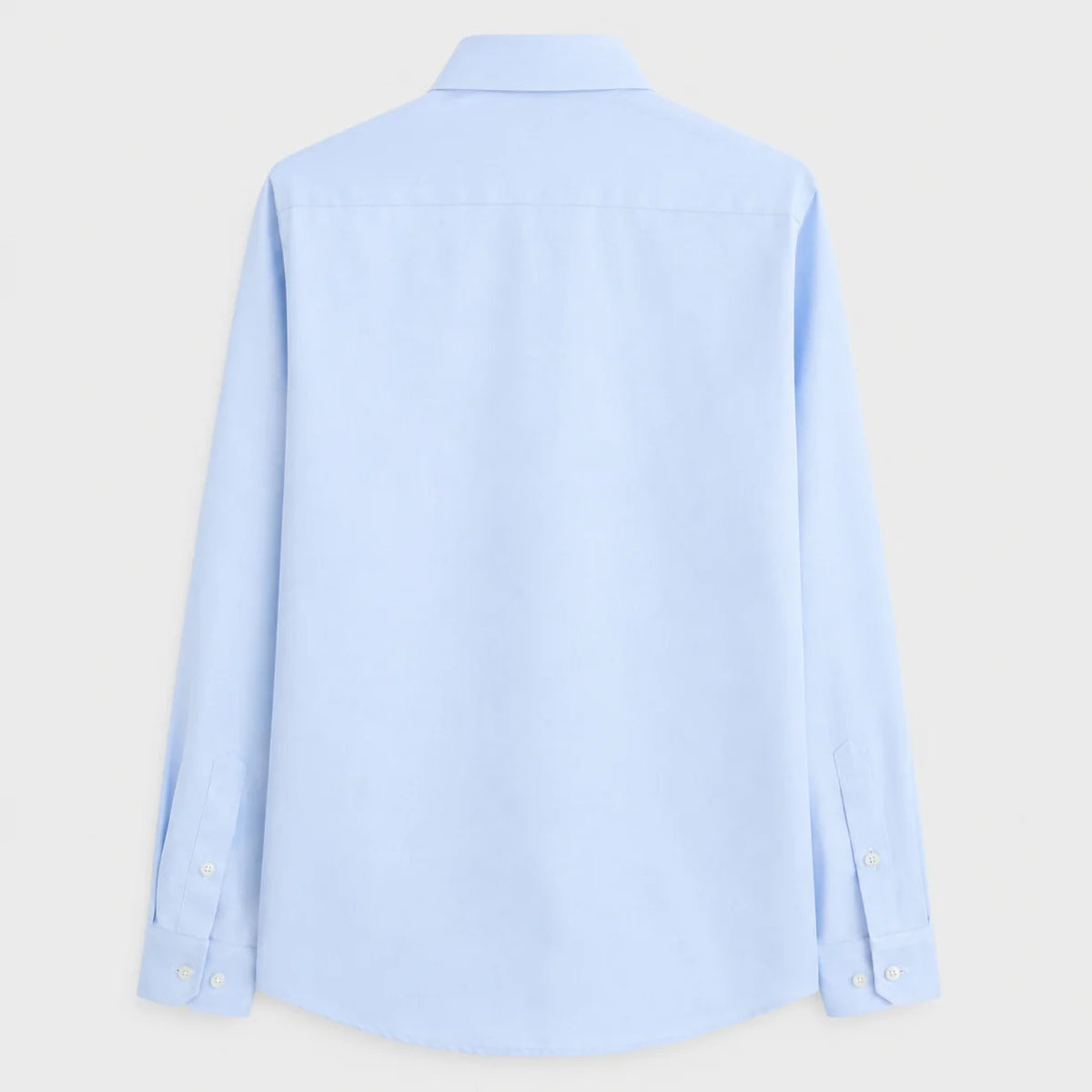 Men's Breathable Cotton Long-Sleeve Shirt with Structured Collar 1