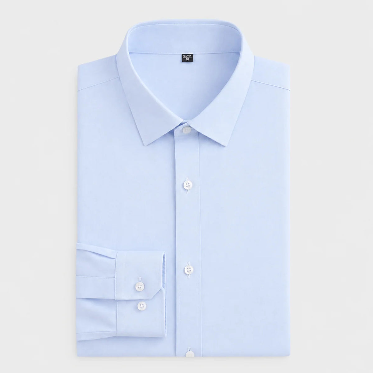 Men's Breathable Cotton Long-Sleeve Shirt with Structured Collar 2