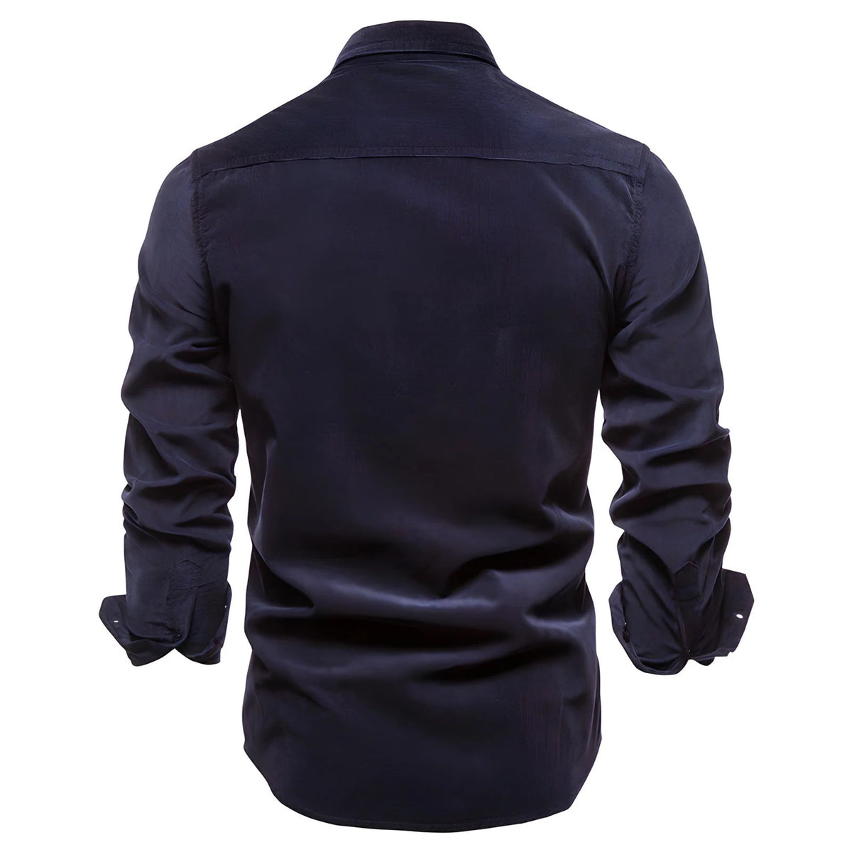 Men's Cotton Long-Sleeve Utility Shirt with Chest Pockets 6