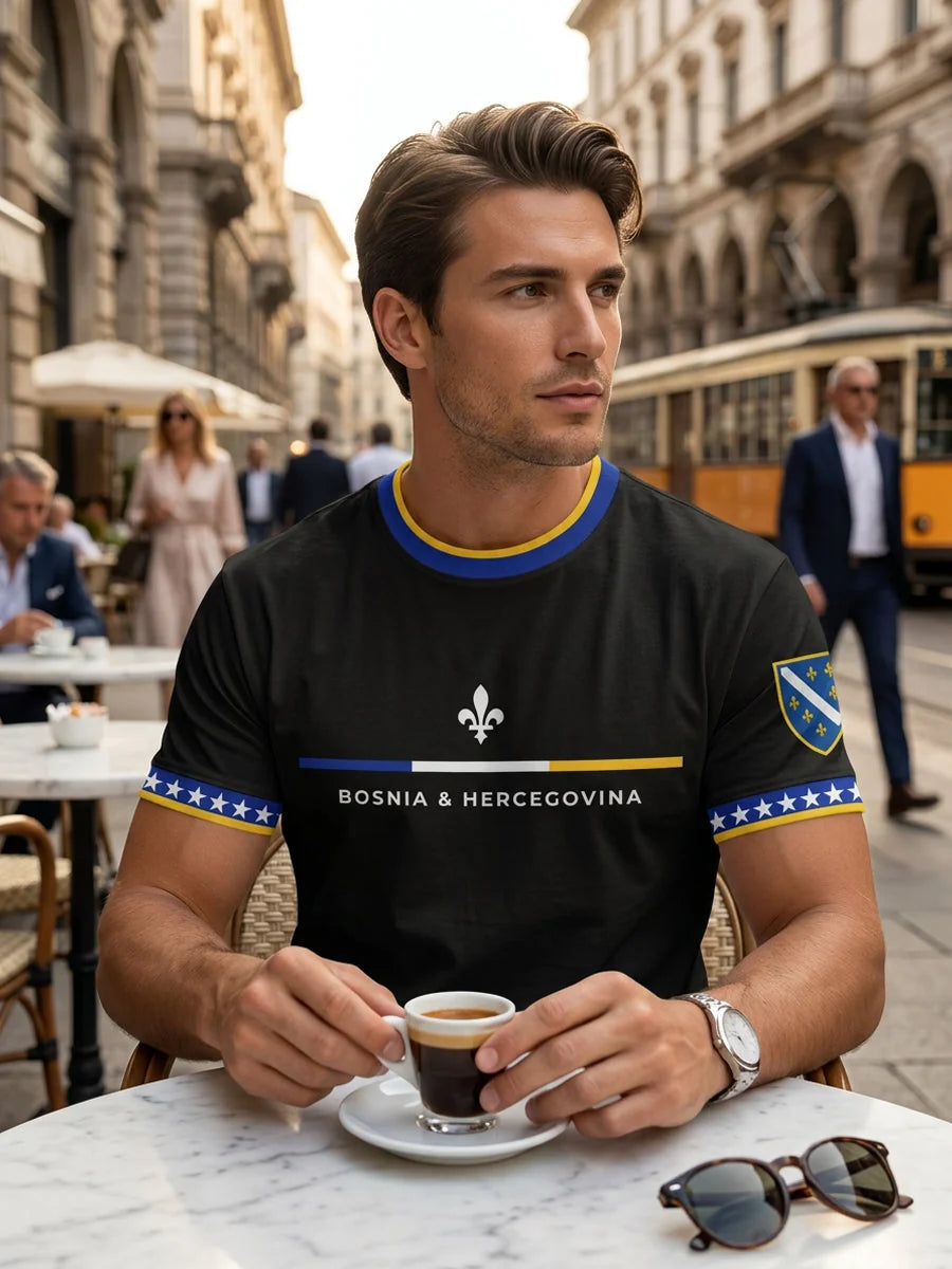 Men's Graphic Crew Neck T-Shirt with Short Sleeves 5