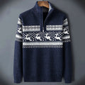 Men's Half-Zip Sweater with Stand-Up Collar for Casual Wear 0