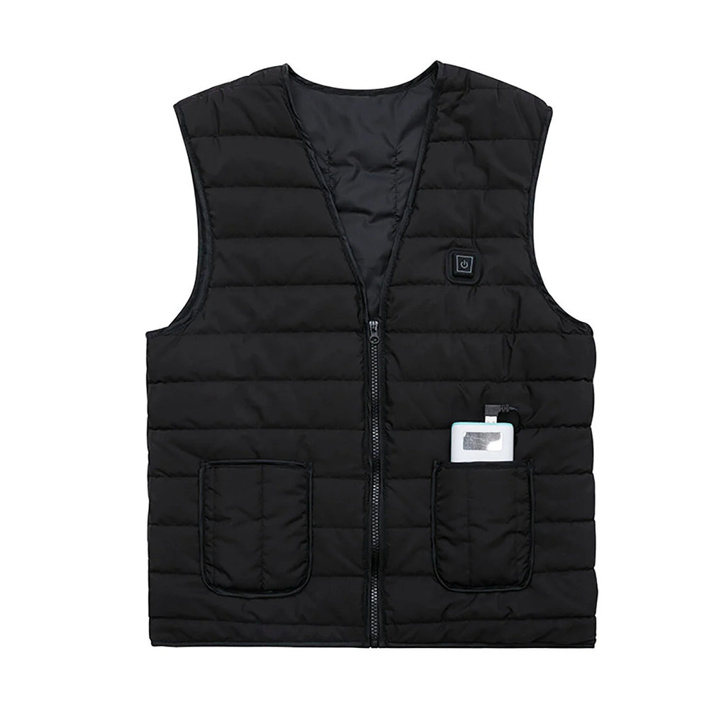 Men's Heated Padded Vest with Adjustable USB Power Control 0