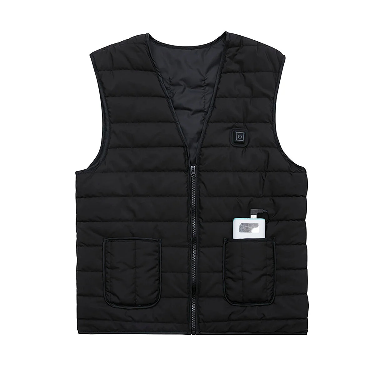 Men's Heated Padded Vest with Adjustable USB Power Control 0