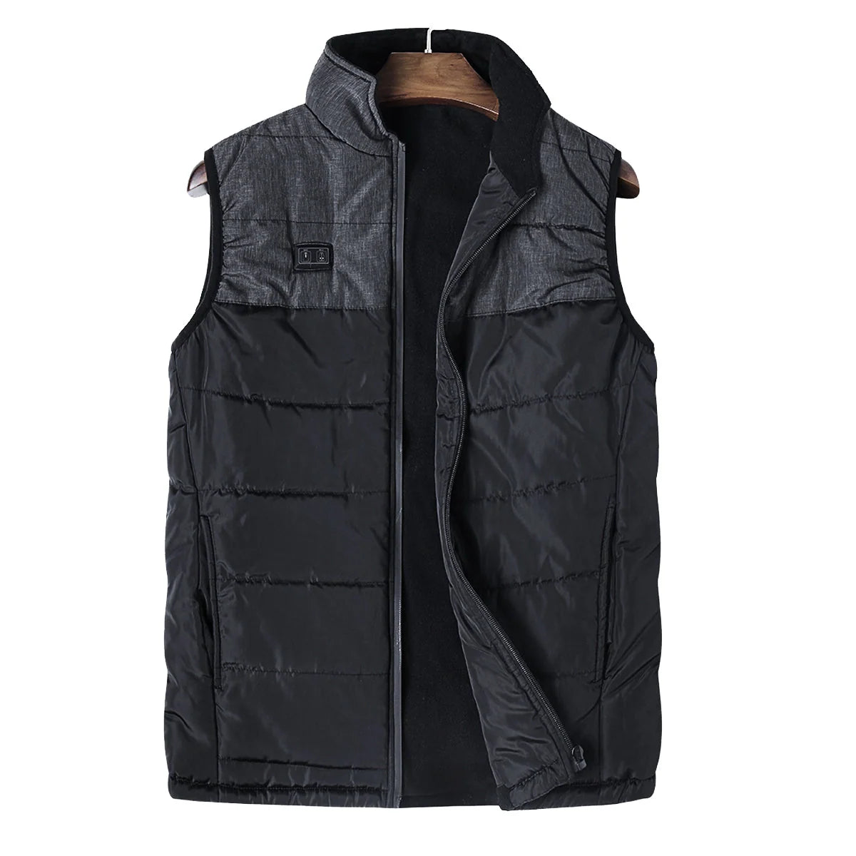 Men's Heated Padded Vest with Dual USB Controls and Front-Back Heating Zones 1