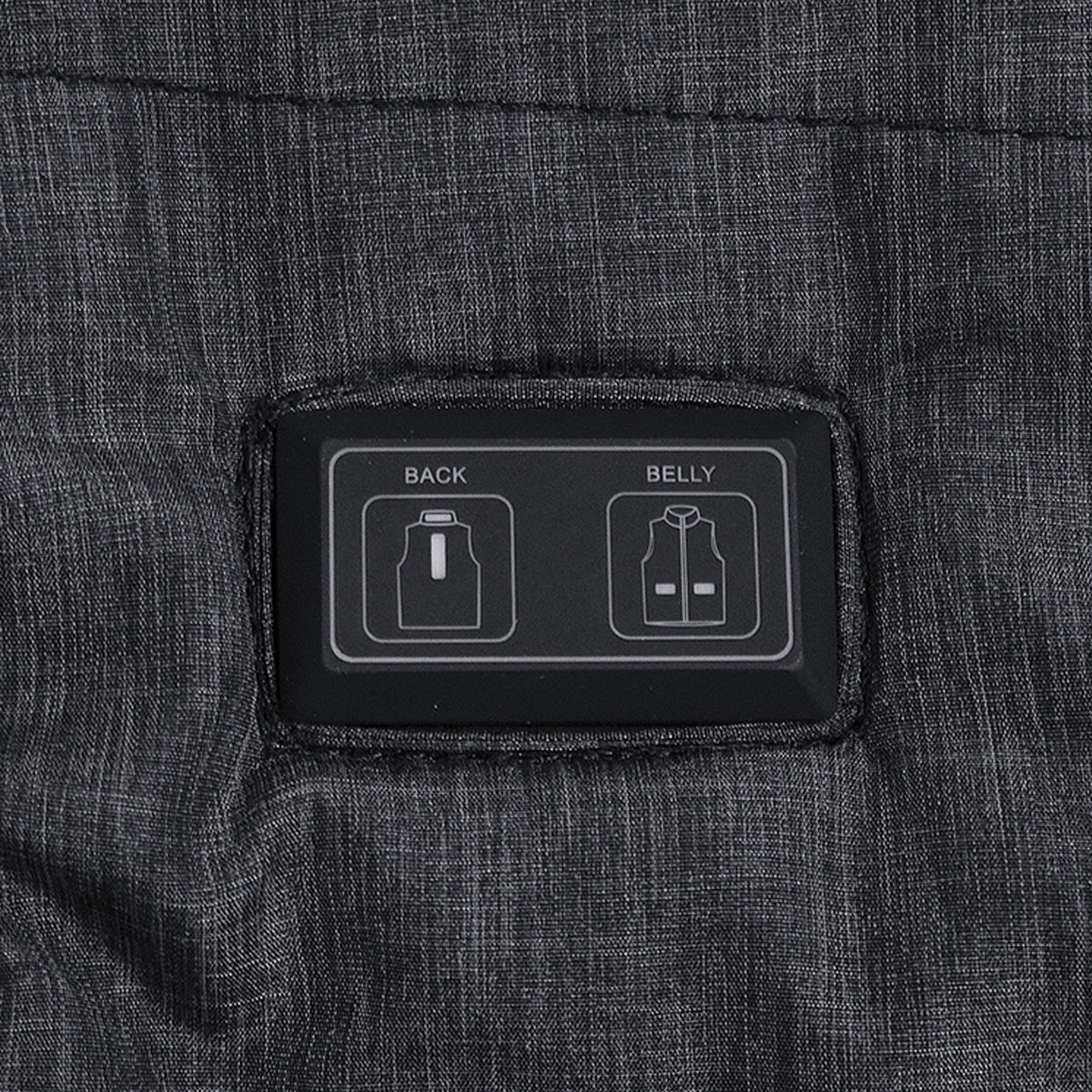 Men's Heated Padded Vest with Dual USB Controls and Front-Back Heating Zones 4