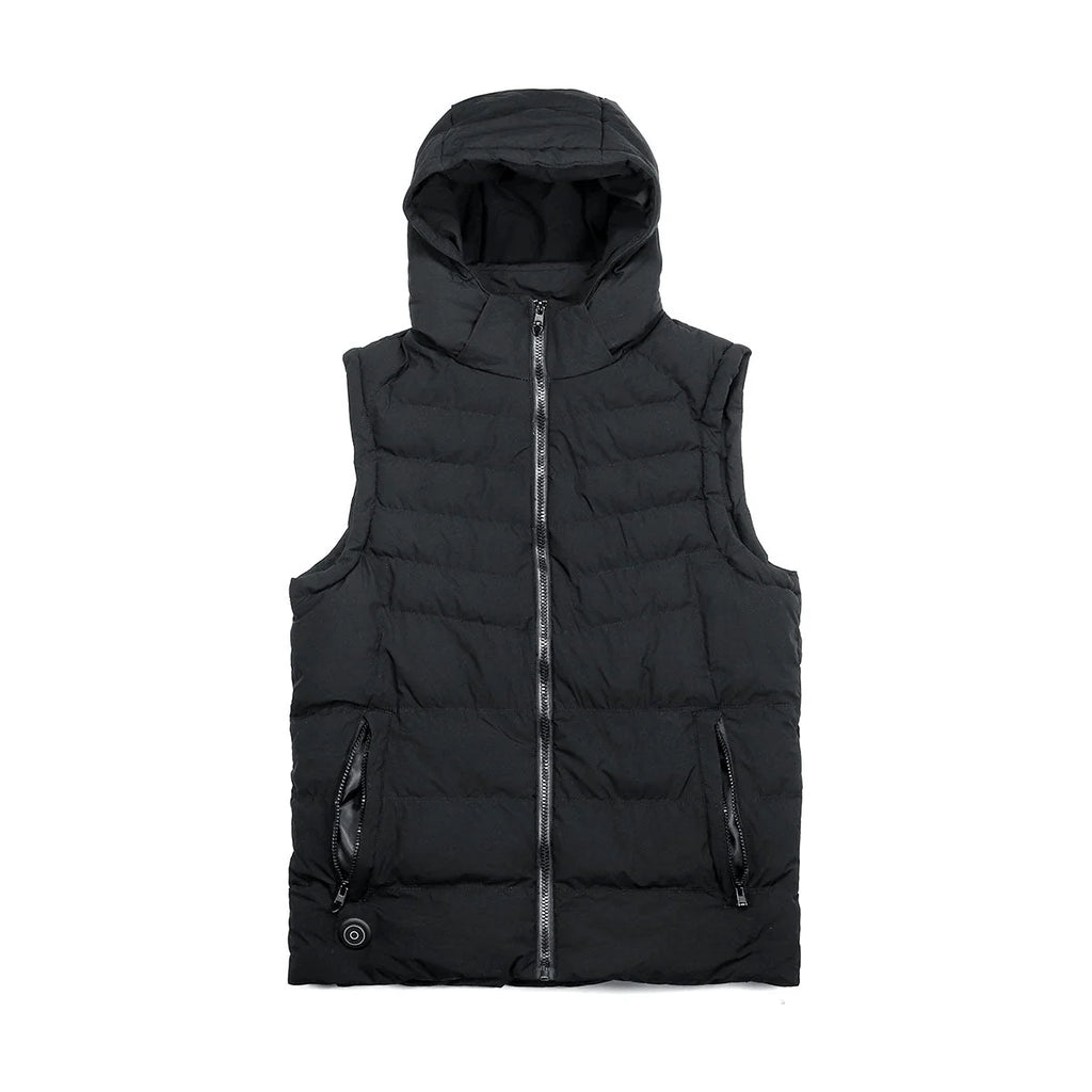 Men's Hooded Heated Bodywarmer with Adjustable USB Heat Control 0