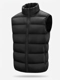Men's Insulated Sleeveless Puffer Vest with Stand-Up Collar 0