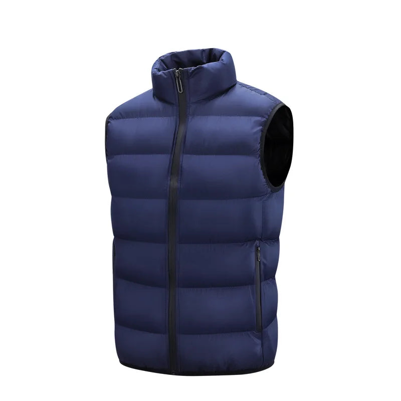 Men's Insulated Sleeveless Puffer Vest with Stand-Up Collar 2