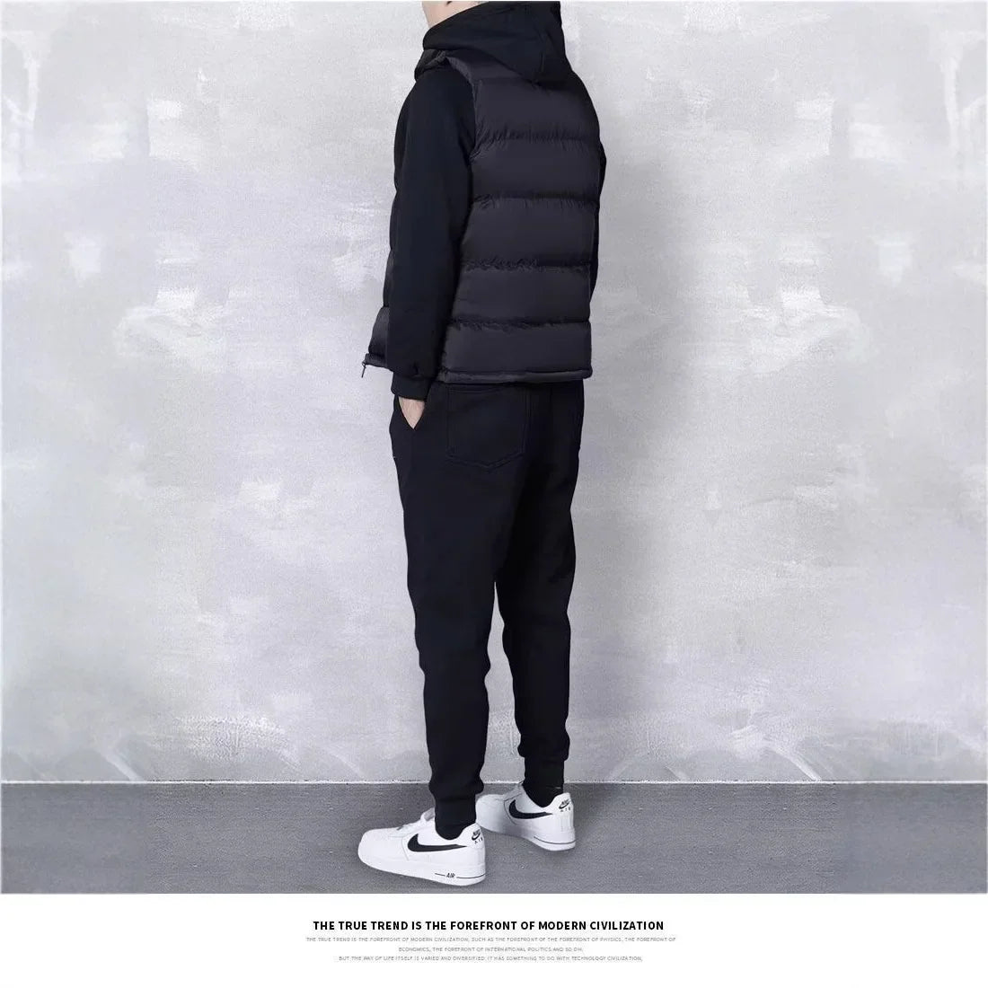Men's Insulated Sleeveless Puffer Vest with Stand-Up Collar 5