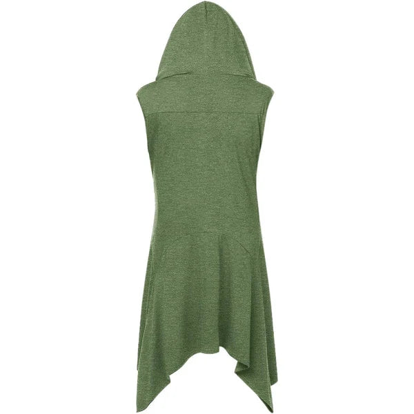 Men's Lightweight Sleeveless Hooded Vest with Asymmetrical Hem 4
