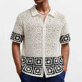 Men's Open-Knit Short Sleeve Resort Shirt 0
