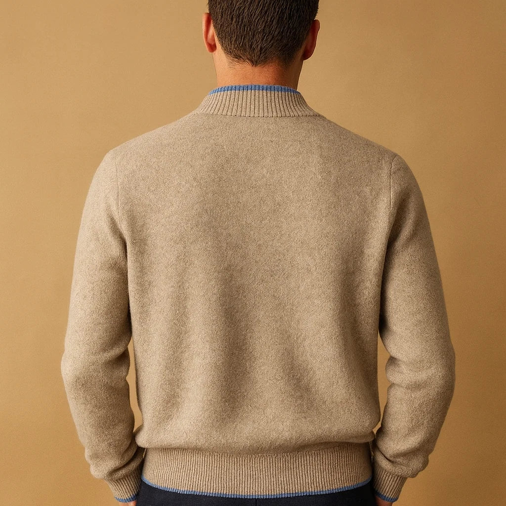 Men's Regular-Fit Zip-Up Cardigan with Stand-Up Collar 3
