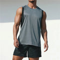 Men's Relaxed Fit Sleeveless Training Tank with Crew Neck 0