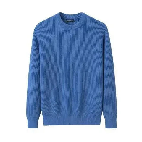 Men's Ribbed Crew Neck Sweater - Regular Fit for Smart Casual Wear 4