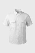 Men's Short-Sleeved Utility Shirt with Flap Pockets 0