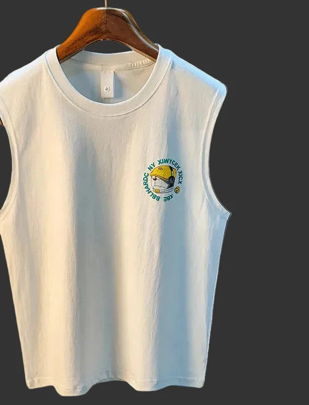 Men's Sleeveless Cotton T-Shirt for Breathable Comfort and Active Wear 1