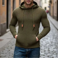 Men's Structured Hoodie with Drawstring Hood and Kangaroo Pocket 0