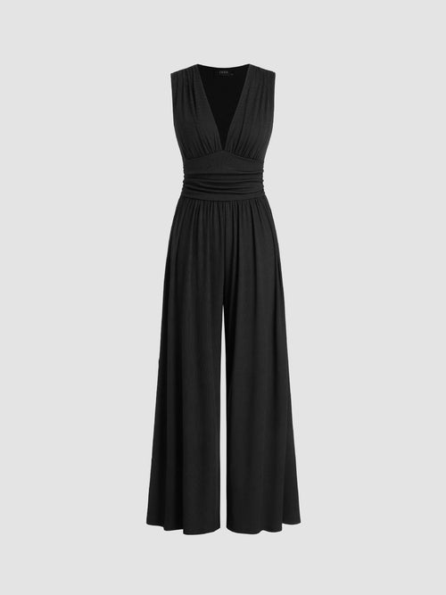 CHARITY – Chic Sleeveless Wide-Leg Jumpsuit