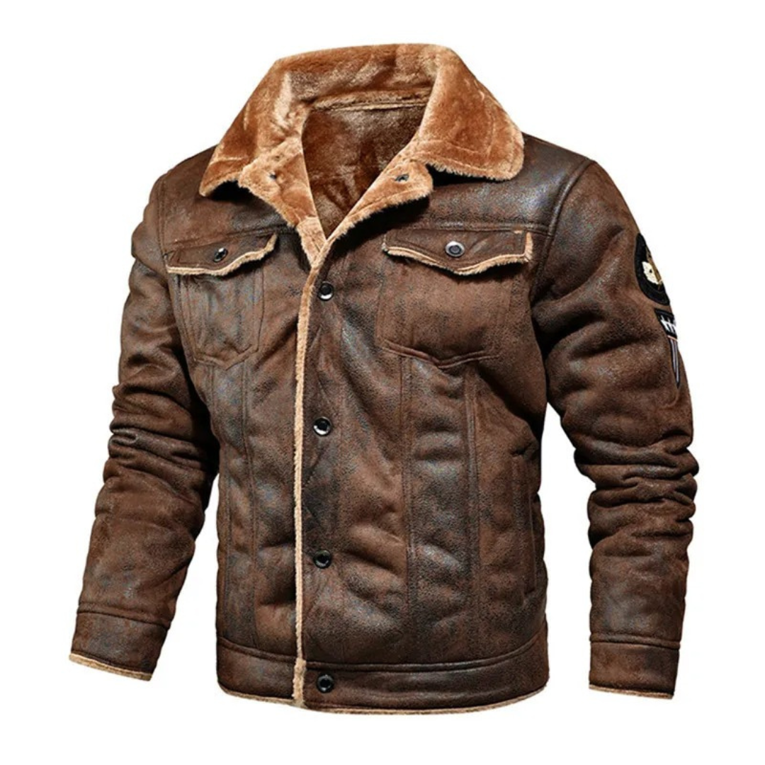 Noxar™ | Warm & Versatile Leather Jacket