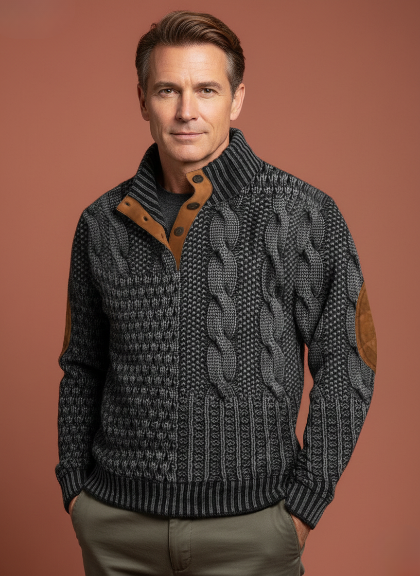 Otis™ | Stylish Textured Knitted Sweater