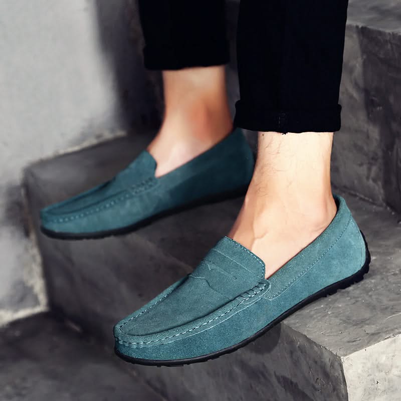 Thatcher | Suede Penny Loafers