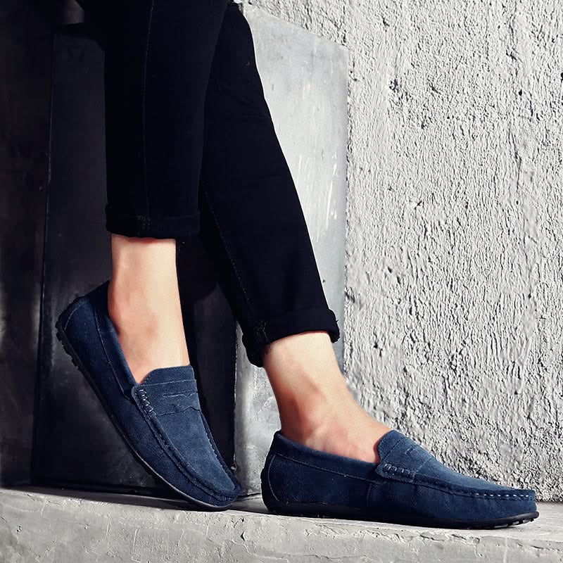 Thatcher | Suede Penny Loafers