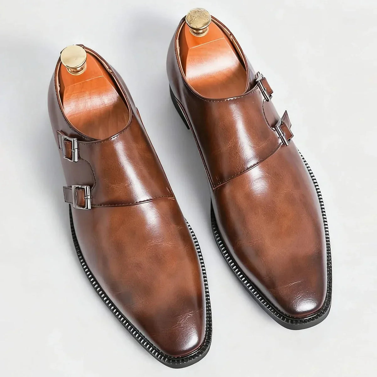 Stanton | Monk Strap Leather Loafers