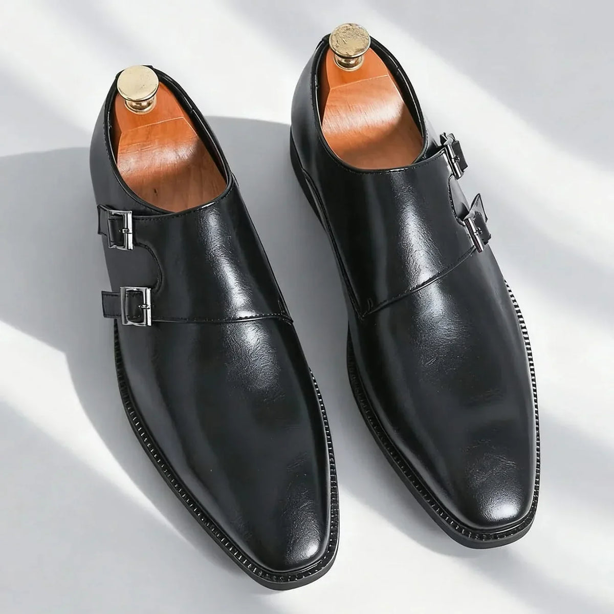 Stanton | Monk Strap Leather Loafers