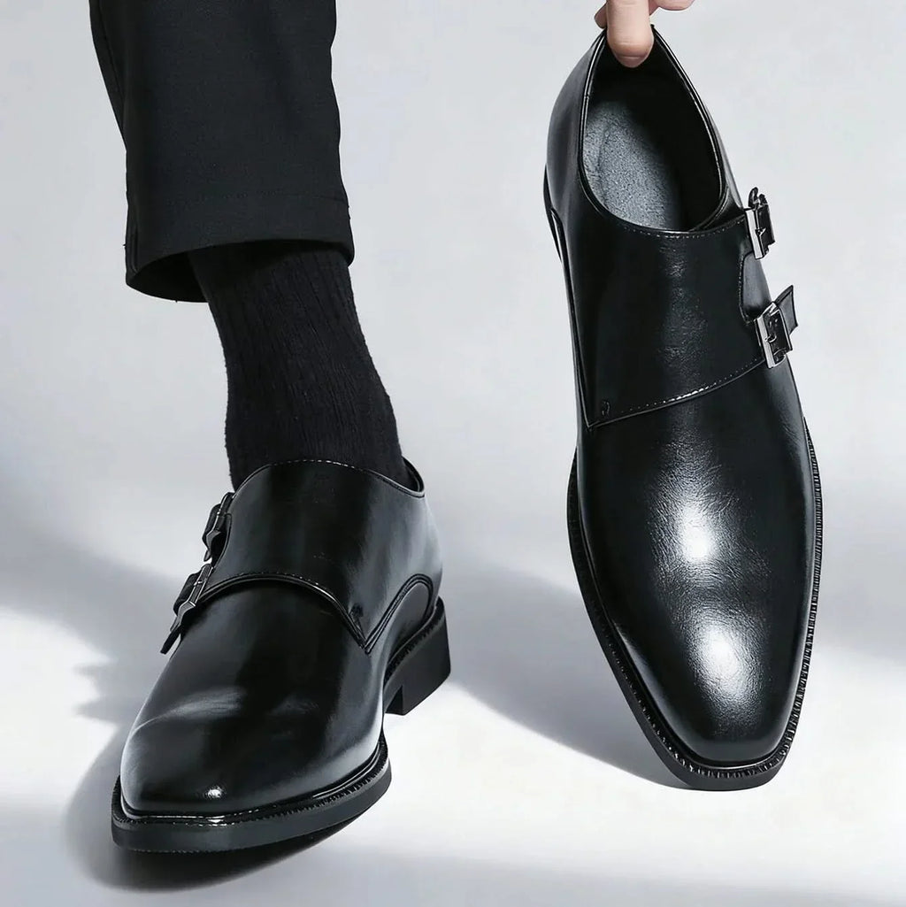Stanton | Monk Strap Leather Loafers