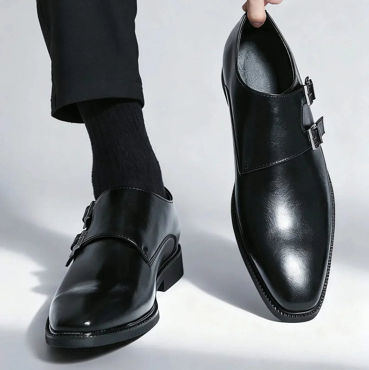 Stanton | Monk Strap Leather Loafers